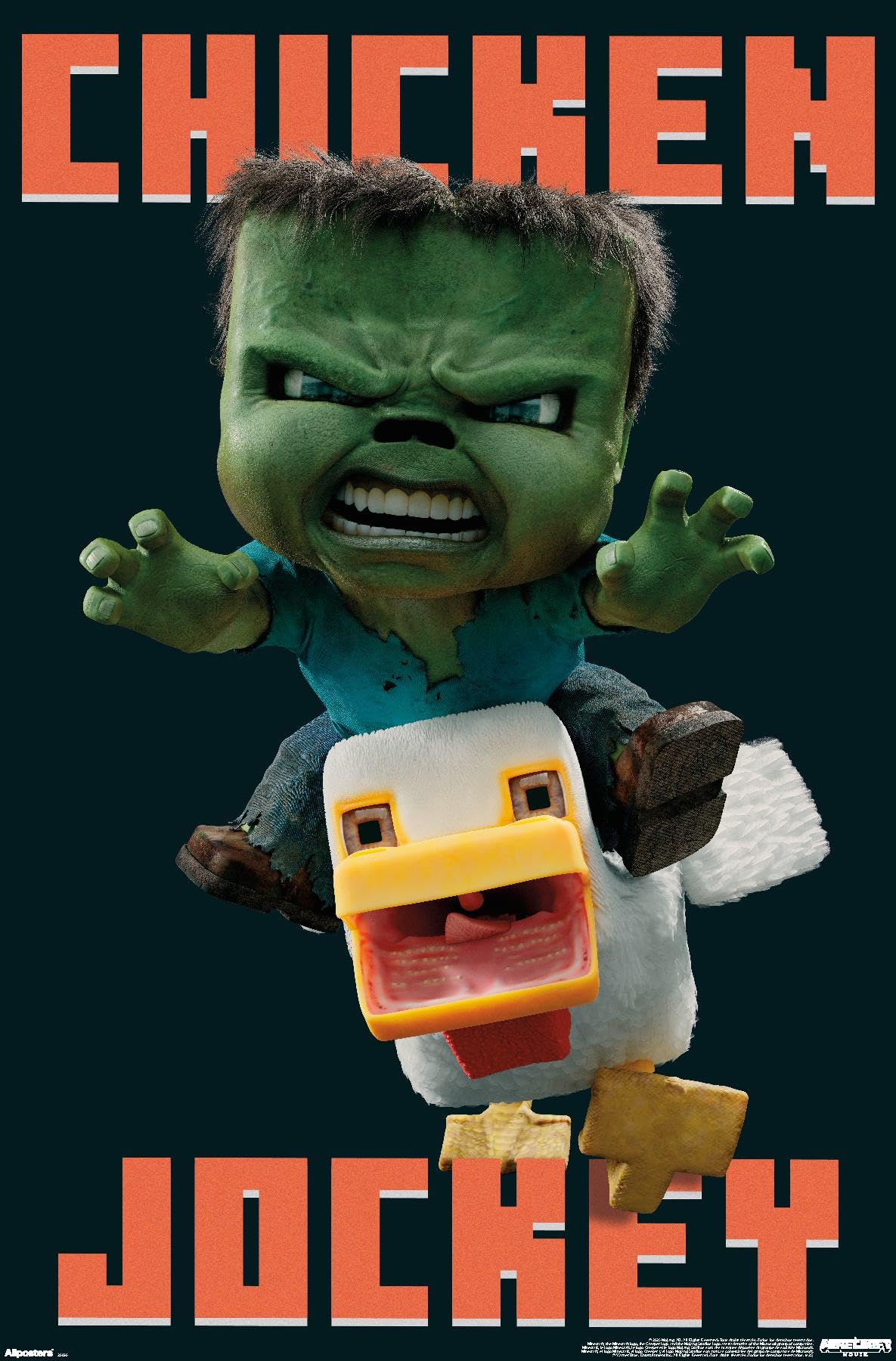 Amazon.co.jp: マインクラフト映画-チキンジョッキーウォールポスター